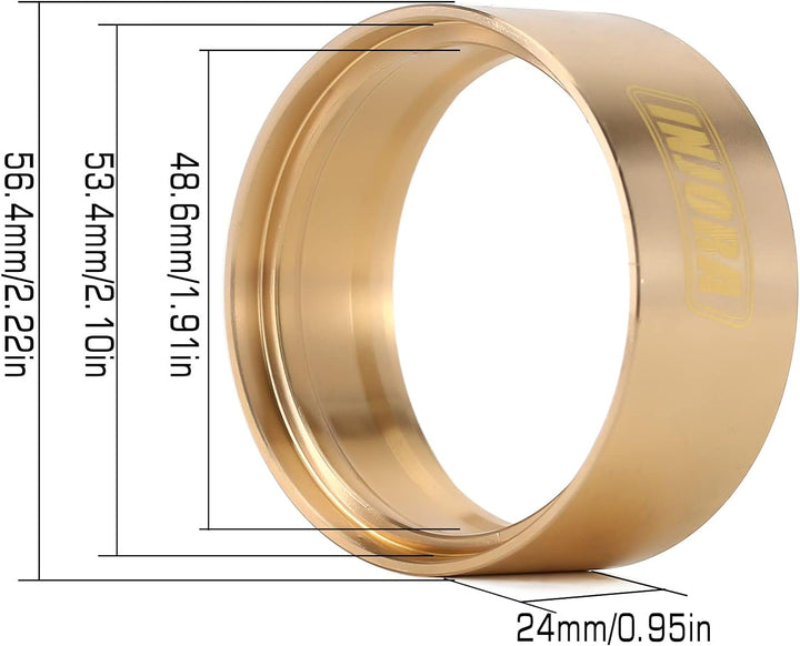 INJORA RC Messing Interner Beadlock Ring Klemmring 94 g Radgewicht Passend für 1.9 Felge für 1/10 RC