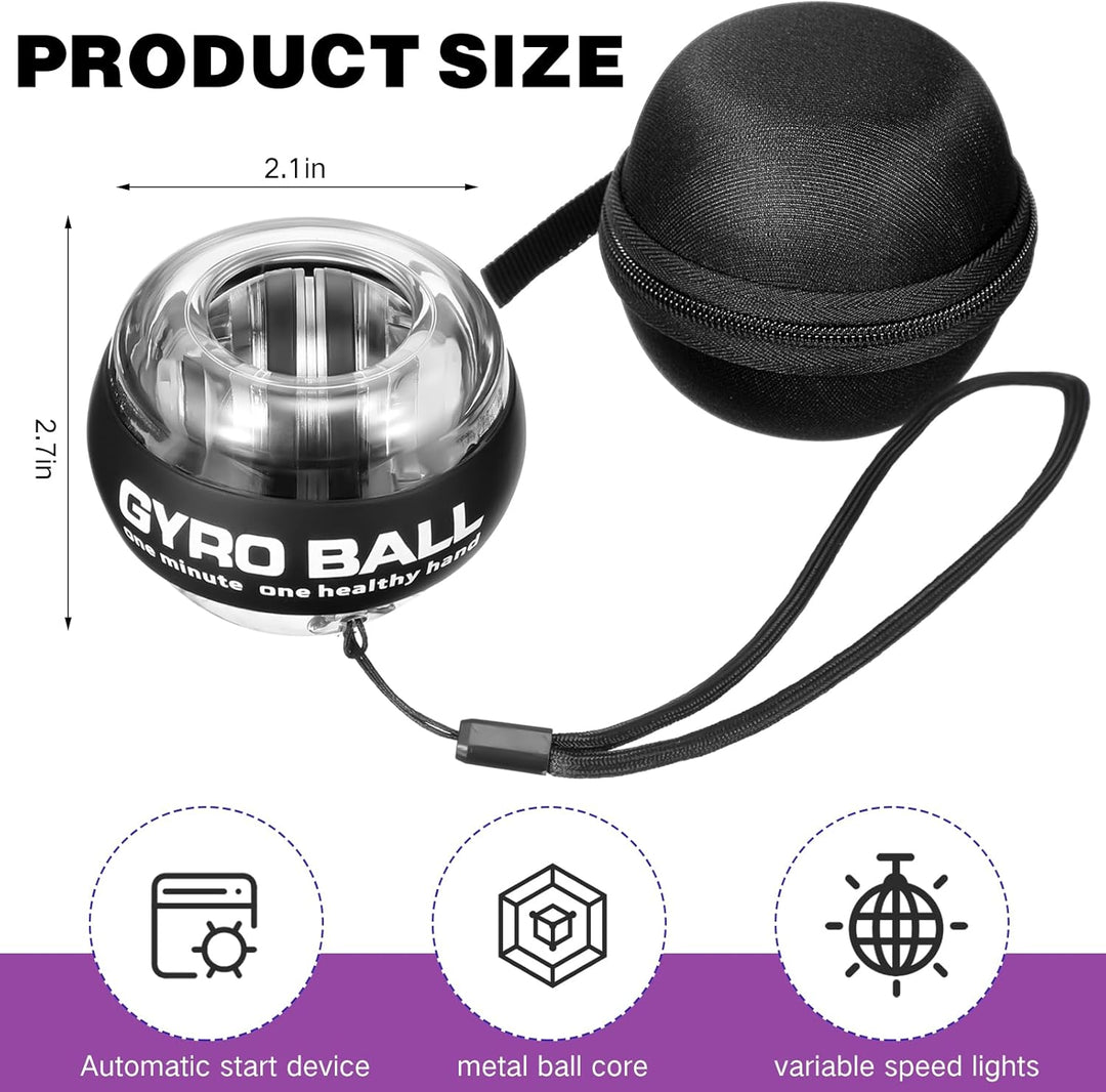 Glimin 4 Stück Handgelenk-Stärkung Auto Start Handgelenk Trainer Ball Hand Gyro Ball Selbststartend