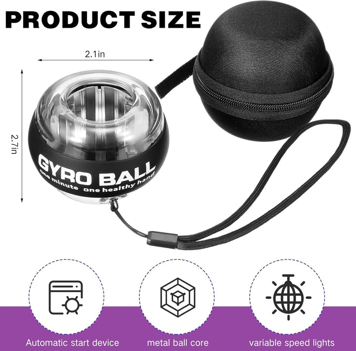 Glimin 4 Stück Handgelenk-Stärkung Auto Start Handgelenk Trainer Ball Hand Gyro Ball Selbststartend