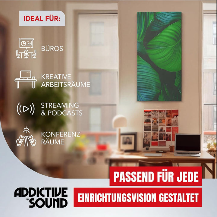 Addictive Sound Schalldämmung Wand 100x50x11cm mit Grafiken - Akustikpaneele Wand - Schallabsorber B