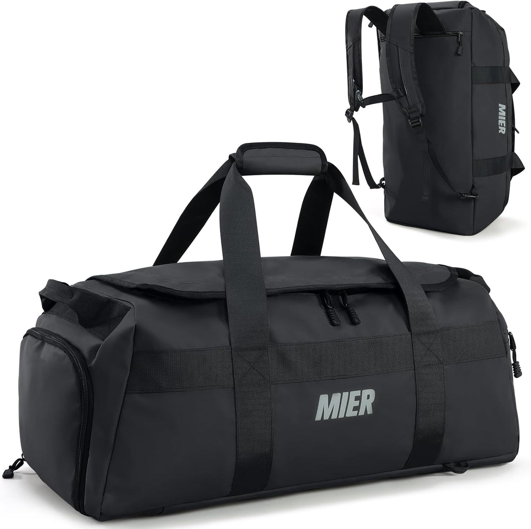 MIER Sporttasche gross Reisetasche mit Schuhfach 60L Sportrucksack Duffle Bag Fitness Trainingstasch