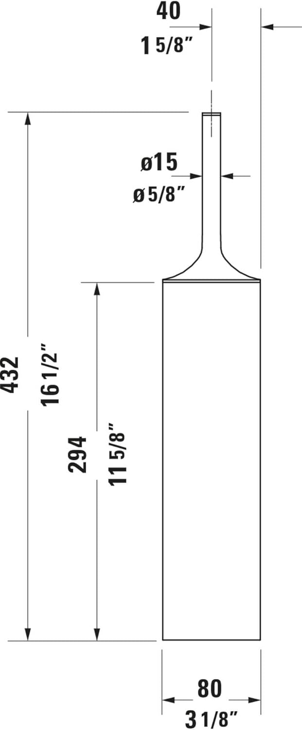 Duravit Bürstengarnitur Starck T, bodenstehend, Chrom