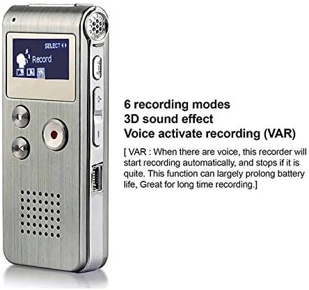 Garvee Digitaler Voice Recorder 8GB – Tragbares Diktiergerät mit LCD-Display – MP3-Player & eingebau