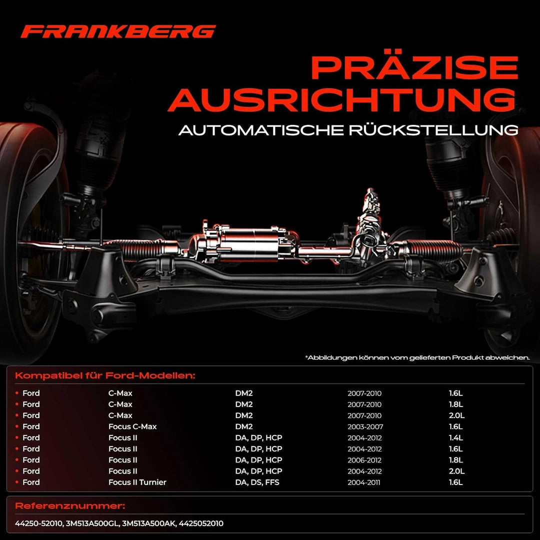 Frankberg Lenkgetriebe Servolenkgetriebe Hydraulisch für Linkslenker Kompatibel mit C-Max DM2 1.6L-2