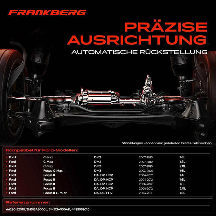 Frankberg Lenkgetriebe Servolenkgetriebe Hydraulisch für Linkslenker Kompatibel mit C-Max DM2 1.6L-2