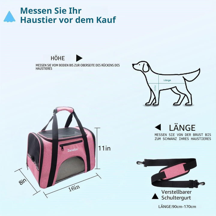 Weiche Tragetasche für Katzen, Kätzchen, Hunde, Welpen, von Fluggesellschaften zugelassen für Reisen