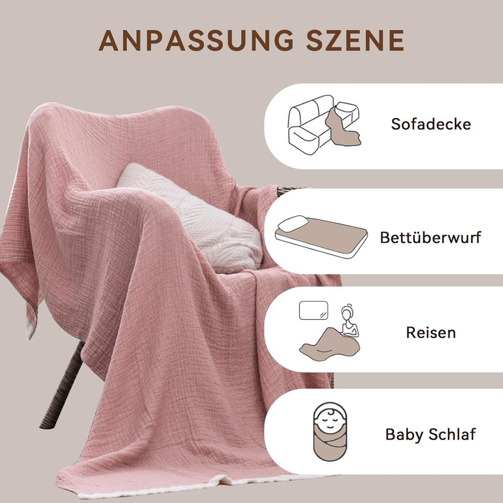 SE SOFTEXLY Kuscheldecke Wohndecke Wendedecke 130x150 cm Wohndecke Sofa,Bettüberwurf Wohndecke Wende