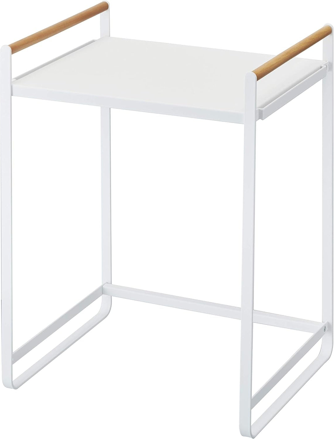 Yamazaki 3613 Tosca Allzweckregal, weiss, Stahl/Holz, Minimalistisches Design