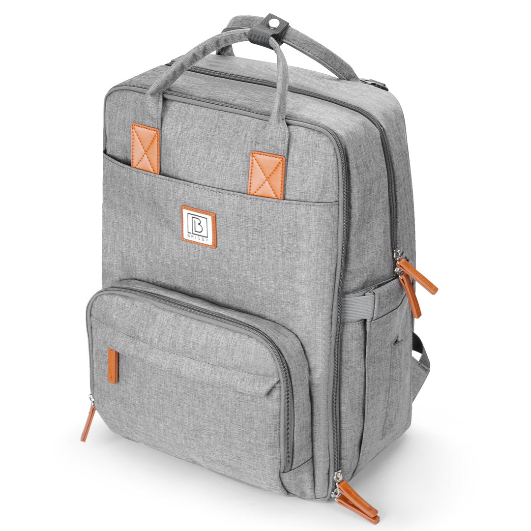 Brisby Wickelrucksack gross - Wickeltasche kinderwagen mit isoliertes Frontfach, Babytasche mit Wick