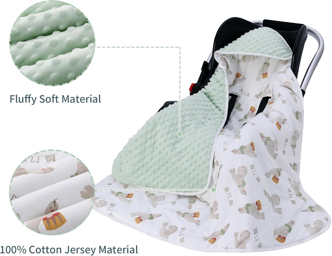 Miracle Baby Einschlagdecke Babyschale Winter Baumwolle Reversible Decke Universal Kuscheldecke 90x9