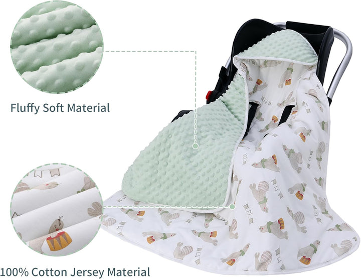 Miracle Baby Einschlagdecke Babyschale Winter Baumwolle Reversible Decke Universal Kuscheldecke 90x9