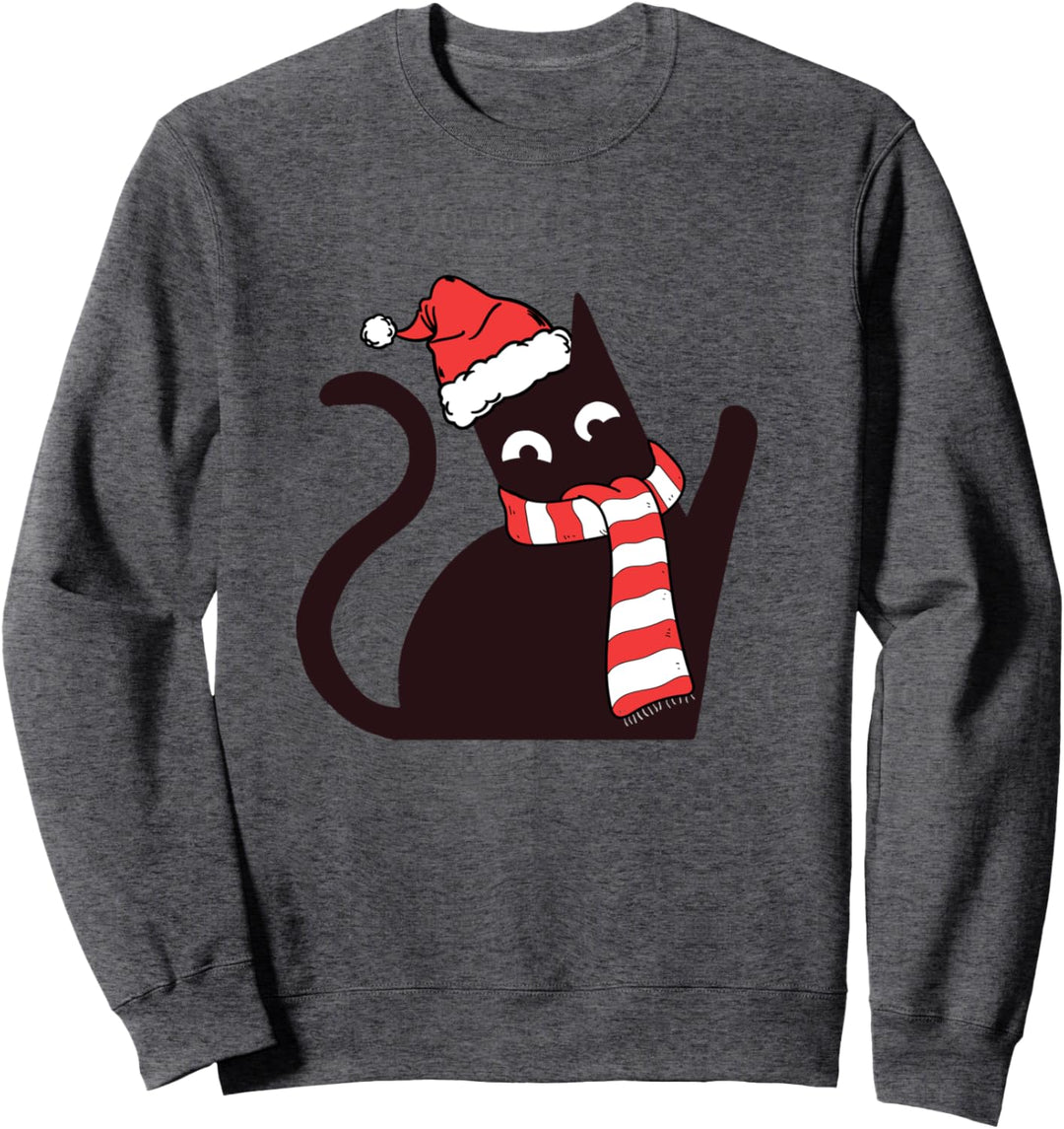 Lustige schwarze Katze lustige Sweatshirt