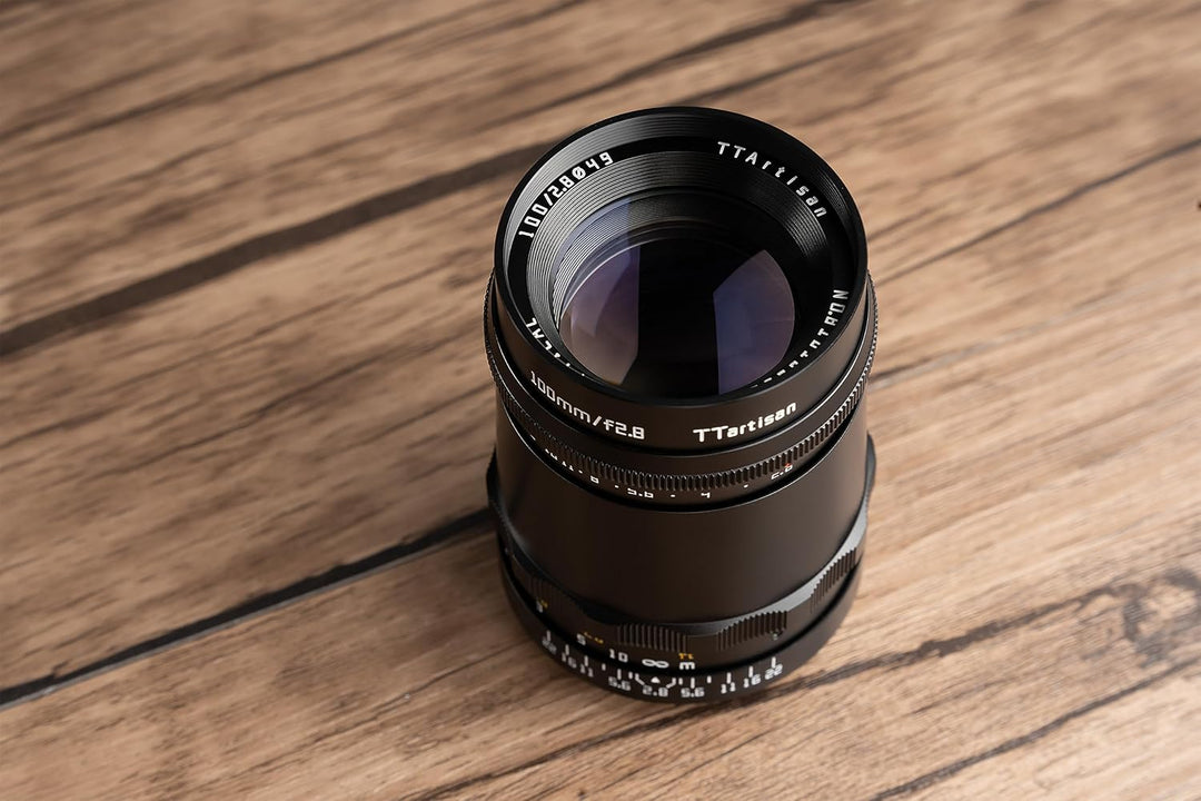 TTArtisan 100 mm F2.8 (Bubble Bokeh) Metallgehäuse, kompatibel mit M42-Halterung, Schwarz 100 mm F2.