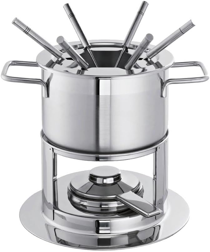 Schulte-Ufer, Edelstahl, 69070-16 Phoenix 16 cm mit 6 Einlegegabeln Fondue-Sets, Silber, 2 ltr 16 cm