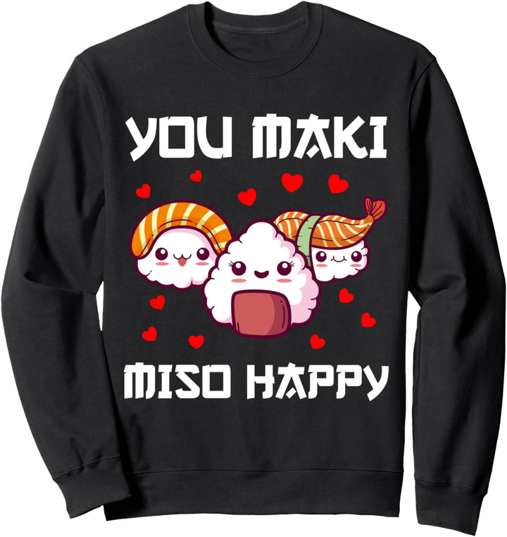 Sushi Tshirt für Herren Miso Maki Japan Wasabi Nigiri Fisch Sweatshirt