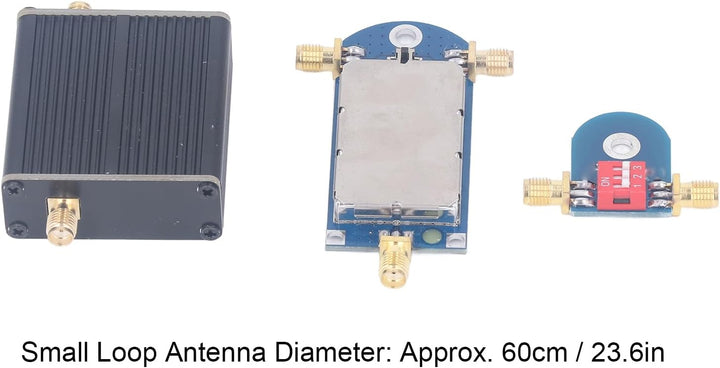 50K-500MHz Aktive Schleifenantenne Vollband 17dB High Gain Small Loop Breitband-Empfangsantenne 9-12