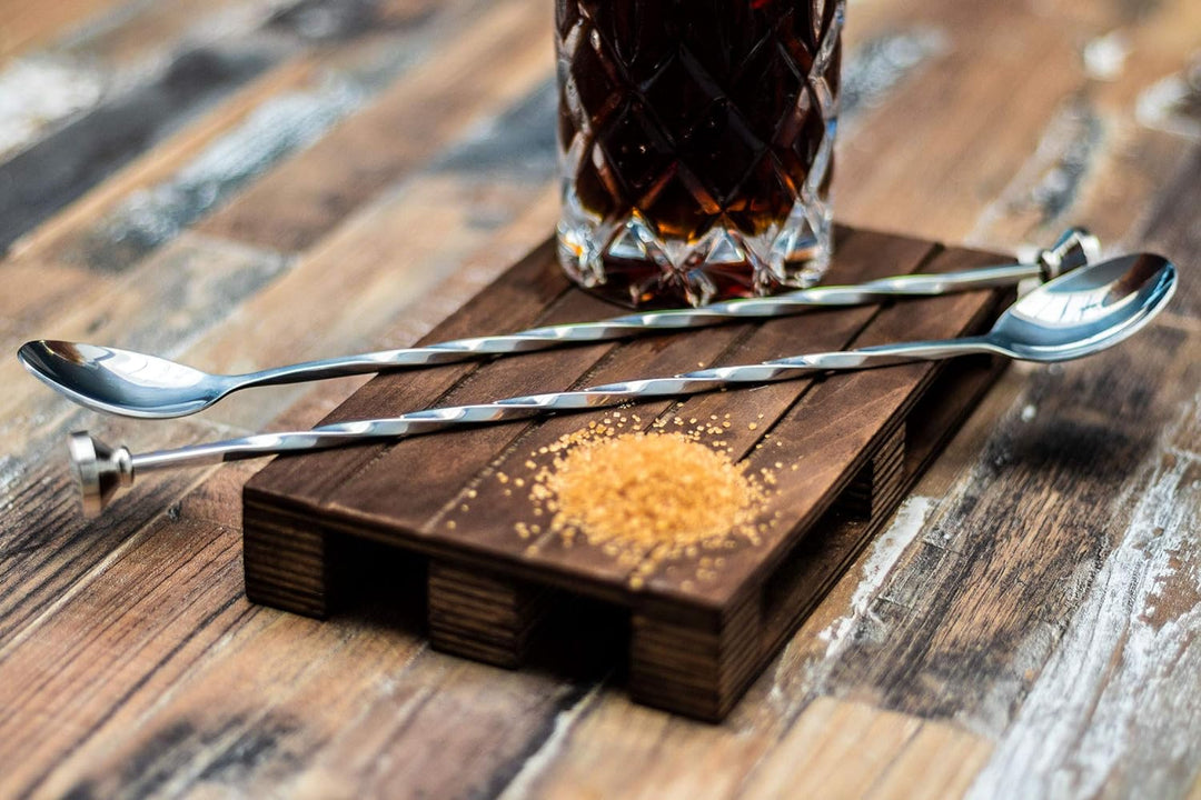 Buddy´s Bar - Barlöffel, hochwertige Barlöffel, lebensmittelecht, gedrehter Stiel inklusive Stössel,