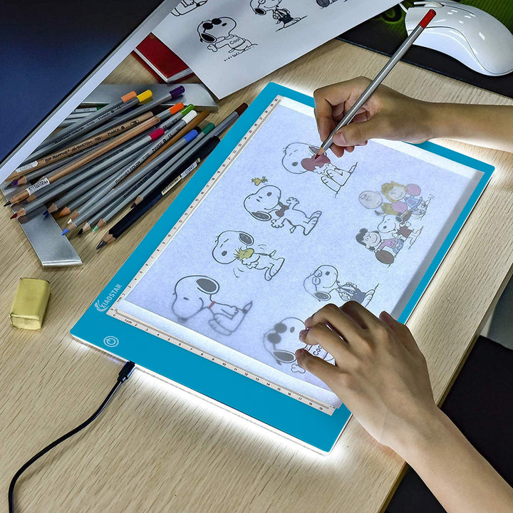 XIAOSTAR A4 Leuchttisch Led Licht Pad Copy Board Lichtplatten,mit einstellbarer Helligkeit,für Künst