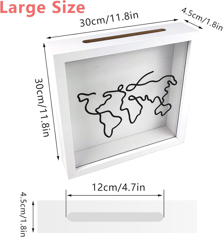 Abenteuer Archivbox,30*00cm Reise Sammelbox,Reiseabenteuer Archiv Schattenbox,Tickets Shadow Box mit