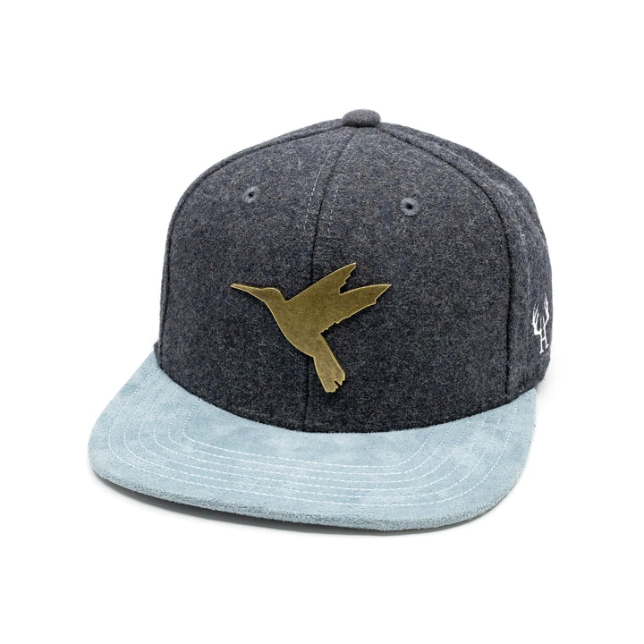 Du Hirsch Bayerisches Snapback Cap Eisvogel Gin Dunkelgrau Filz One Size