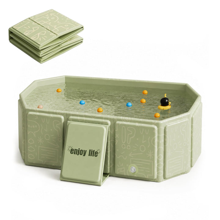 Faltbare Badewanne für Kinder, Tragbare Badewanne, Grosse Kleinkindbadewanne, Tragbares Duschbecken,