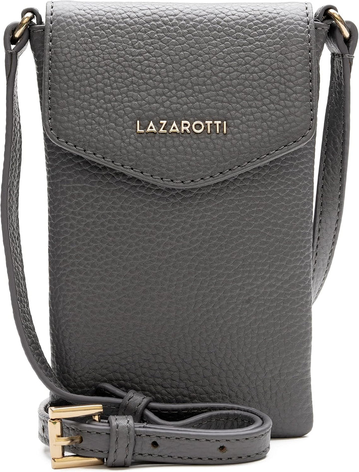 Lazarotti Bologna Damen Leder-Handytasche | Grösse 10 x 3,5 x 18 cm für sämtliche gängigen Smartphon