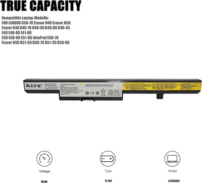 BLESYS L13S4A01 Laptop Akku für Lenovo B50 B50-70 (80EU) B50-80 B50-30 (80ES) B50-45 B40 B40-30 B40-