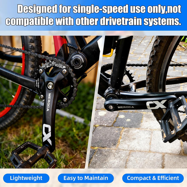 ZTZ Mountainbike 170 mm Kurbelgarnitur mit 104 BCD 32/34/36/38T Kettenblatt, Aluminiumlegierung MTB