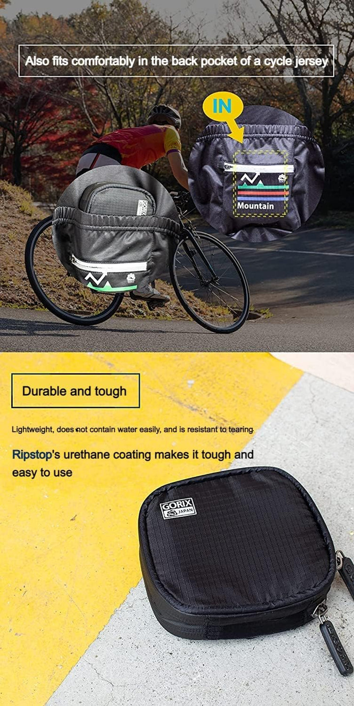 GORIX Cycle Wallet Pouch Kleine Tasche Wasserdichtes Handy Münzfach Rennrad MTB Fahrrad (GX-Bkmini)