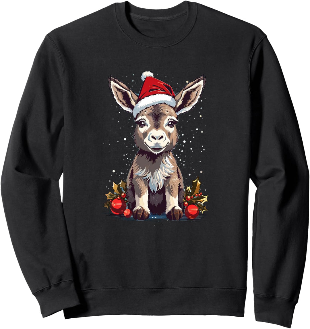 Weihnachts-Esel Bauernhof Leben Sweatshirt