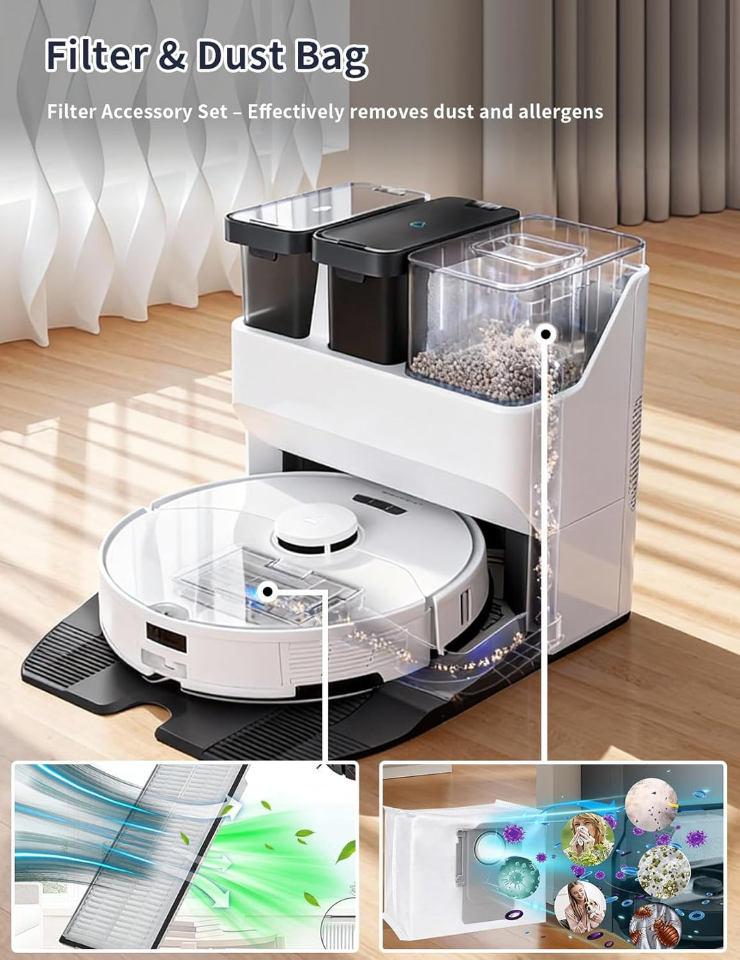 25 Stück Zubehör set für Roborock S7 MaxV Ultra/S7 Pro Ultra,mit Wasserfilter&Reinigungsbürste Assem