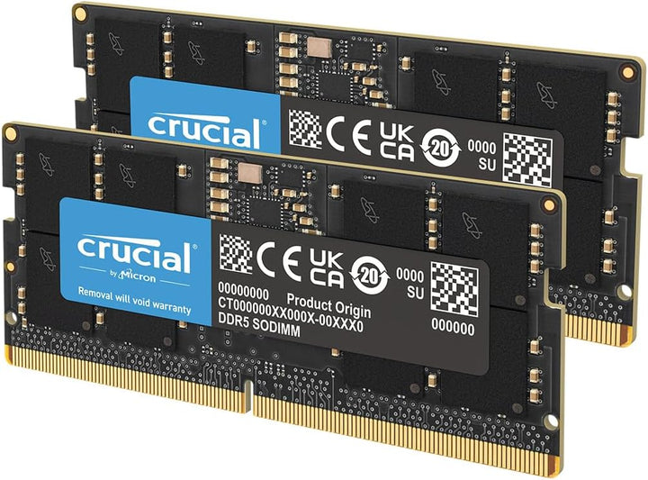 Crucial RAM 64GB Kit (2x32GB) DDR5 5600MHz (oder 5200MHz oder 4800MHz) Laptop Arbeitsspeicher CT2K32