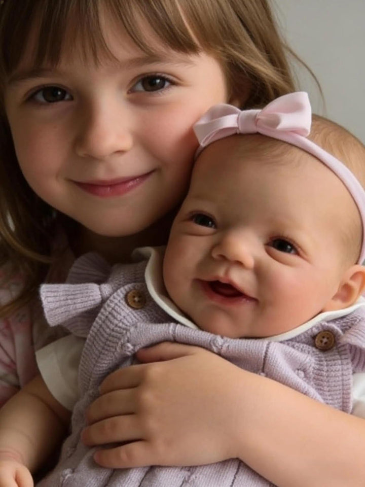 Zero pam Reborn Baby Vollsilikon lebensecht Offene Augen, 50CM Reborn Baby Mädchen, Lebensechte Echt