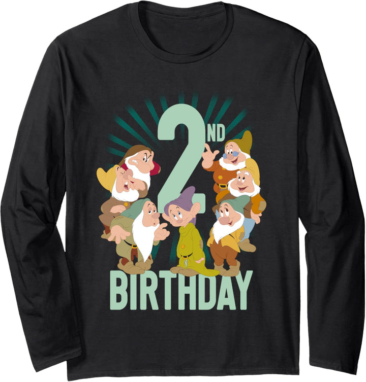 Disney Snow White Seven Dwarfs Second Birthday Langarmshirt