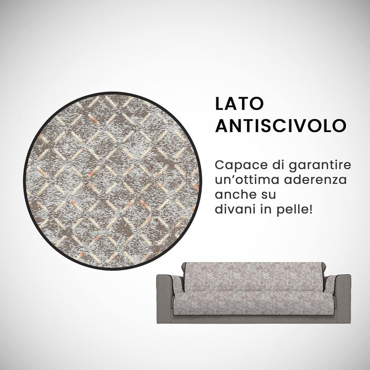 Italian Bed Linen “Glamour” rutschfest Sofa Abdeckung, Braun, 4 Plätze 4 Plätze Braun, 4 Plätze Brau