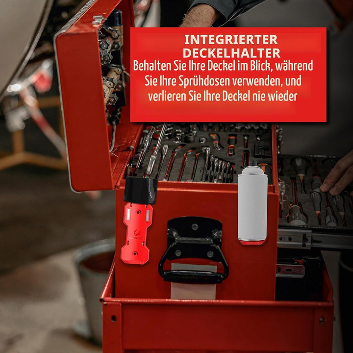 EZRED Magnetischer Sprühdosenhalter, 3 Stück, flexibel, nicht beschädigender Polymer-Deckelhalter, R