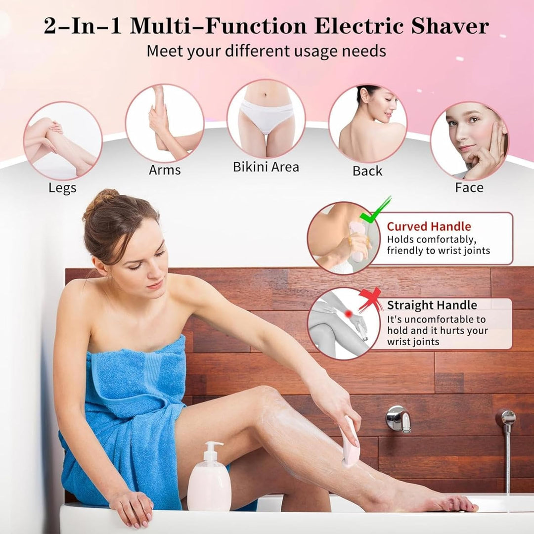Boulina Rasierer Damen Glisse Pro Frühlings Starter Set, Bikini-Trimmer mit LED-Anzeige, wasserdicht