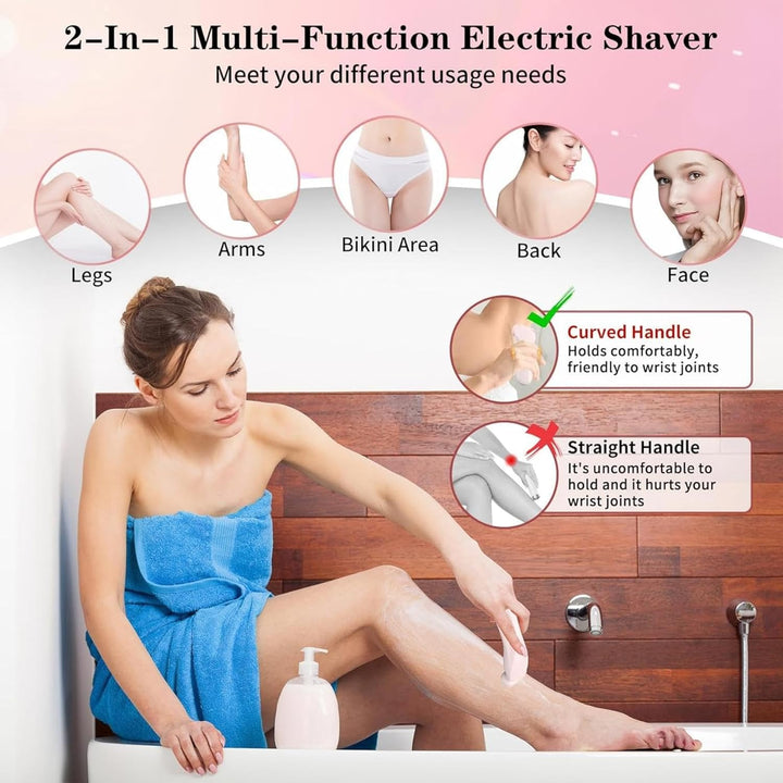 Boulina Rasierer Damen Glisse Pro Frühlings Starter Set, Bikini-Trimmer mit LED-Anzeige, wasserdicht