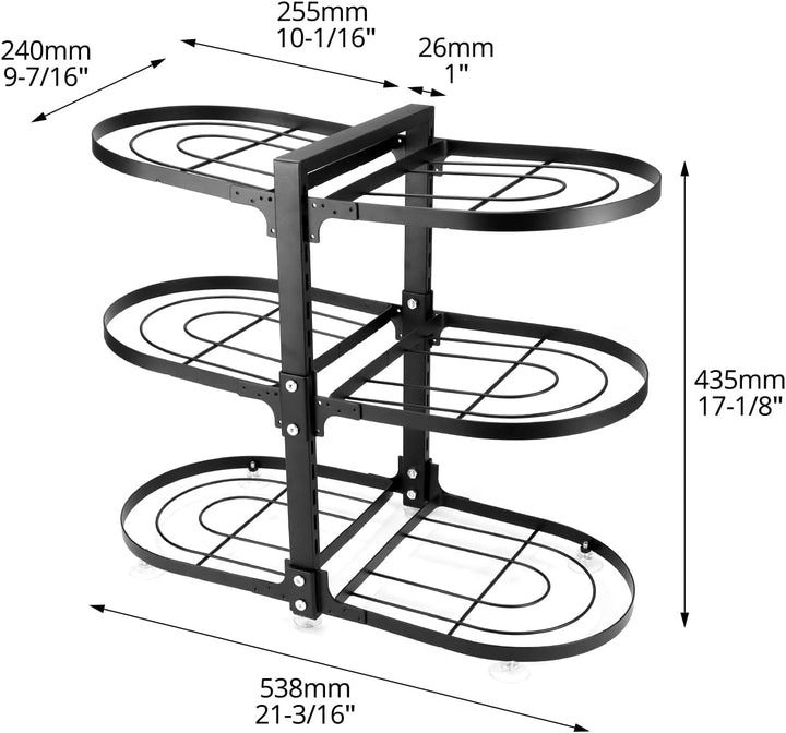 QWORK® Pfannen Organizer, Pfannenhalter, Töpfe und Pfannen Organizer, Pfannen-Organizer für den Schr