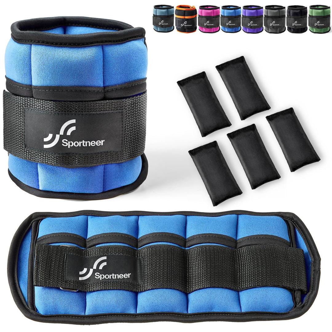 Sportneer Gewichtsmanschetten, Verstellbares Fussgelenkgewichte Set, Fuss-/Handgelenkgewicht Mansche