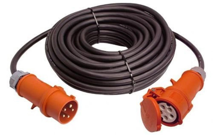 as - Schwabe 61028 CEE-Verlängerung 25 Meter H07RN-F 5G6, 400 Volt, 32 Ampere, 5polig, IP44 Aussenbe