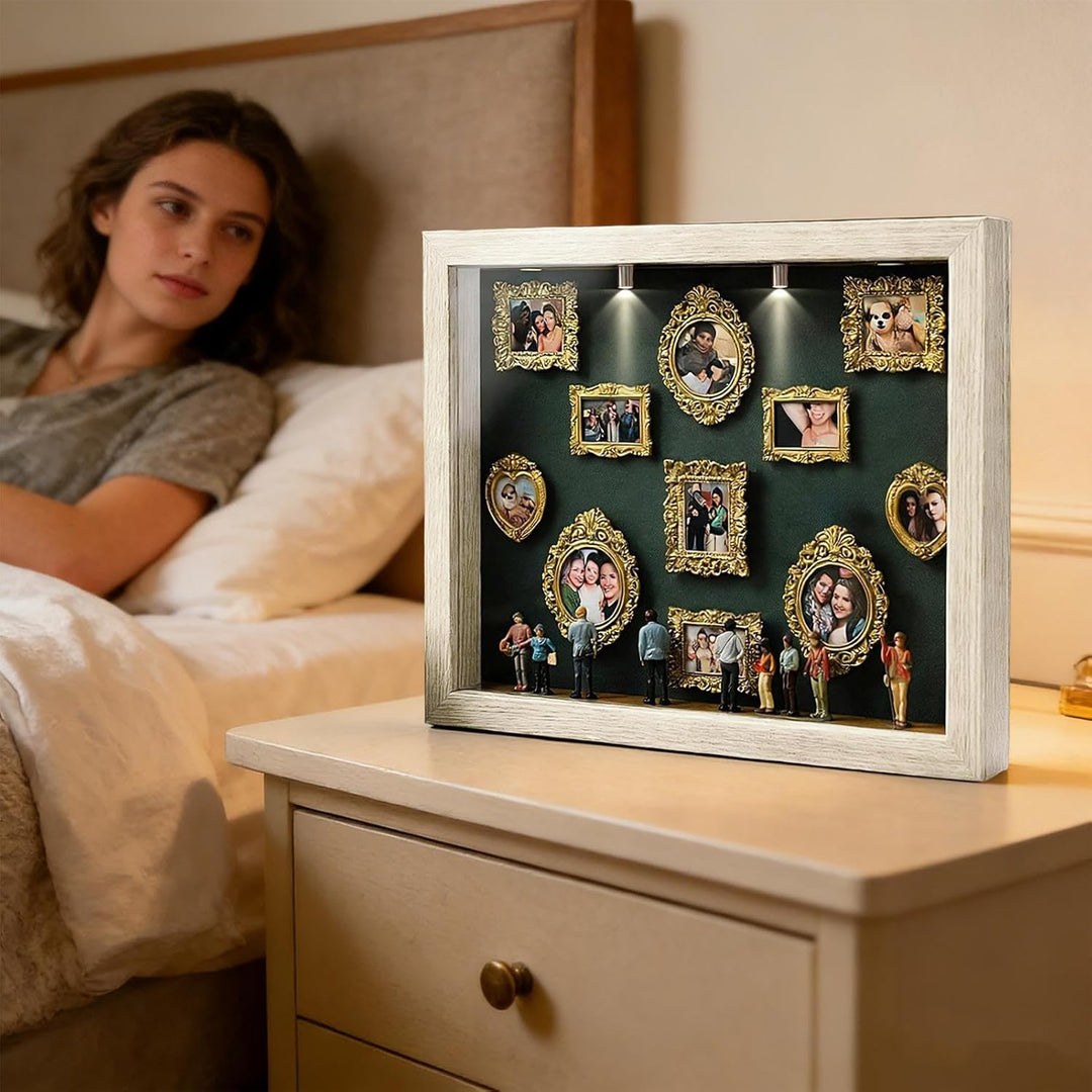 Mini Museum Bilderrahmen Personalisiert„Museum of Us“, 3D Bilderrahmen Personalisiert Mit Fotos- DIY