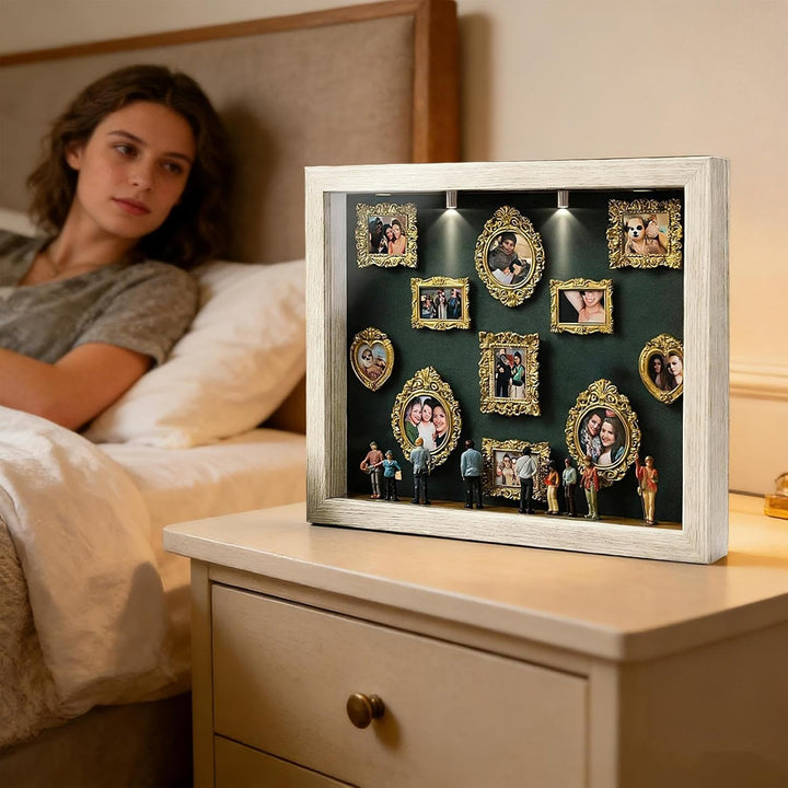 Mini Museum Bilderrahmen Personalisiert„Museum of Us“, 3D Bilderrahmen Personalisiert Mit Fotos- DIY