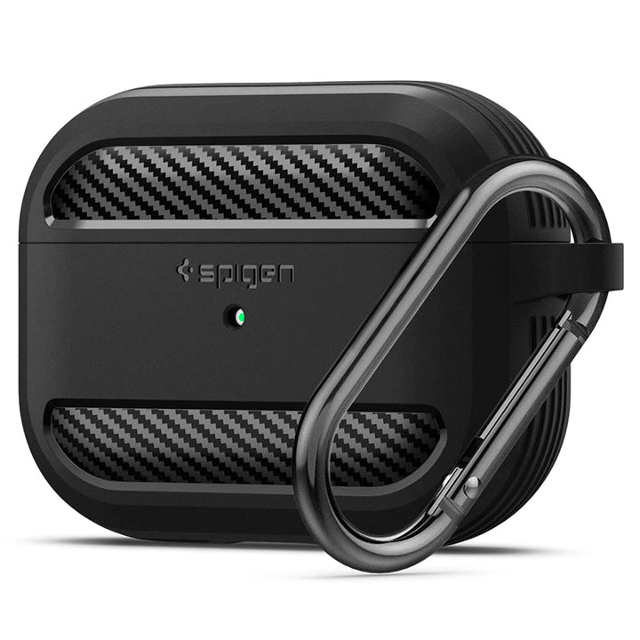 Spigen Rugged Armor Entwickelt für Apple Airpods Pro Hülle Case (2019) - Mattschwarz, Mattschwarz