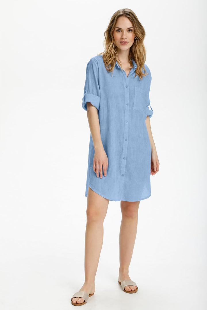 KAFFE Langarm - Hemd KAvivian, Chambray Blue