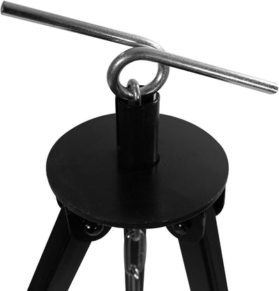 GRILLPLANET ungarischer Gulaschkessel 10 Liter emailliert mit Dreibein-Gestell 180 cm Kettenhöhenver