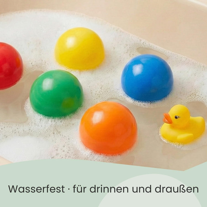 LittleTom 100 Bälle für Bällebad - 7cm Plastik Bälle Kinder Spielbälle - Babyball zum Greifen - Plas