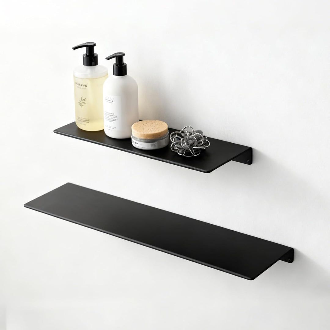 Womamny Duschregal, Duschablage Ohne Bohren, 2 Stück Badezimmer Regal 50cm & 30cm, Duschkorb Ablagen