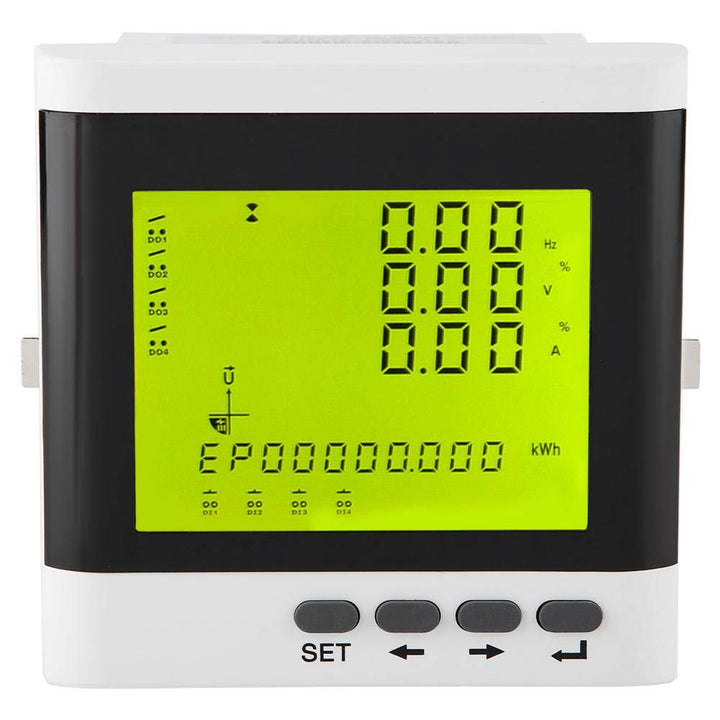 Oumefar Multifunktionales dreiphasiges programmierbares elektrisches Watt Wirkleistungsmessgerät Vol