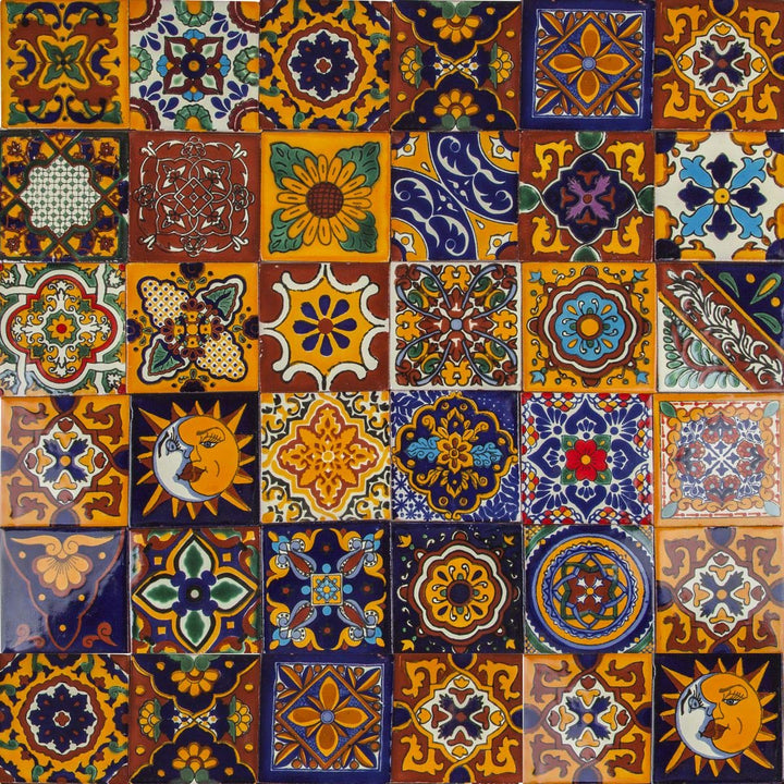 Cerames Mexikanische Keramische Fliesen Girasol - 30 dekorative mexikanische mosaik fliesen für Bade